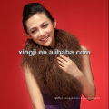 dyed brown color mongolian sheep fur collar